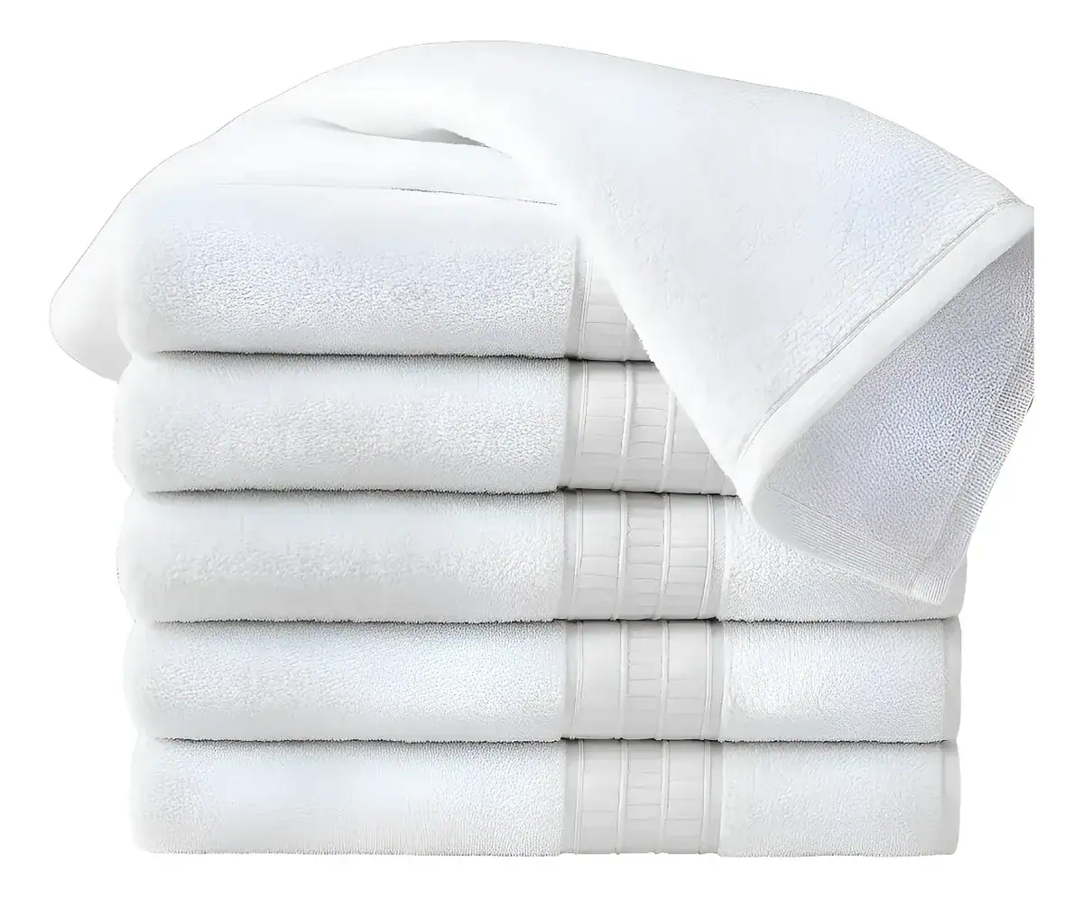 Kit 10 Toalha Banho Grossa Hotelaria Cor Branco Liso - Imagem 5