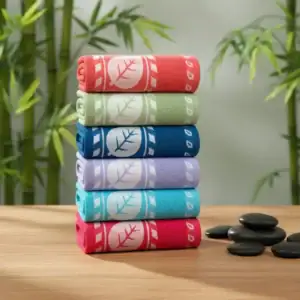 Kit 6 Toalhas De Banho Jacquard 100% Algodão Grandes 300g