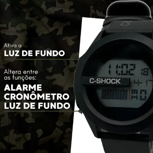 Relógio Digital A Prova D`água Masculino Original Esportivo - Imagem 3