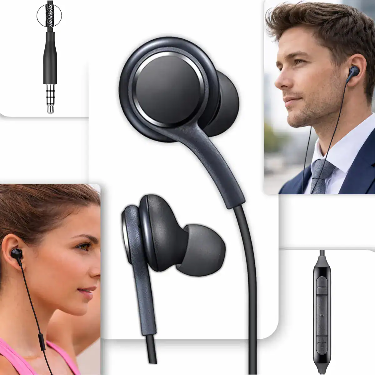 Fone De Ouvido Com Fio Intra Auricular 1.2 Metros 3.5mm Foninho Original C/ Microfone Anti Ruído Durável Celular PC Computador Notebook Esportivo Academia Corrida Não Cai Alto Com Entrada P2 Gurumania - Imagem 4