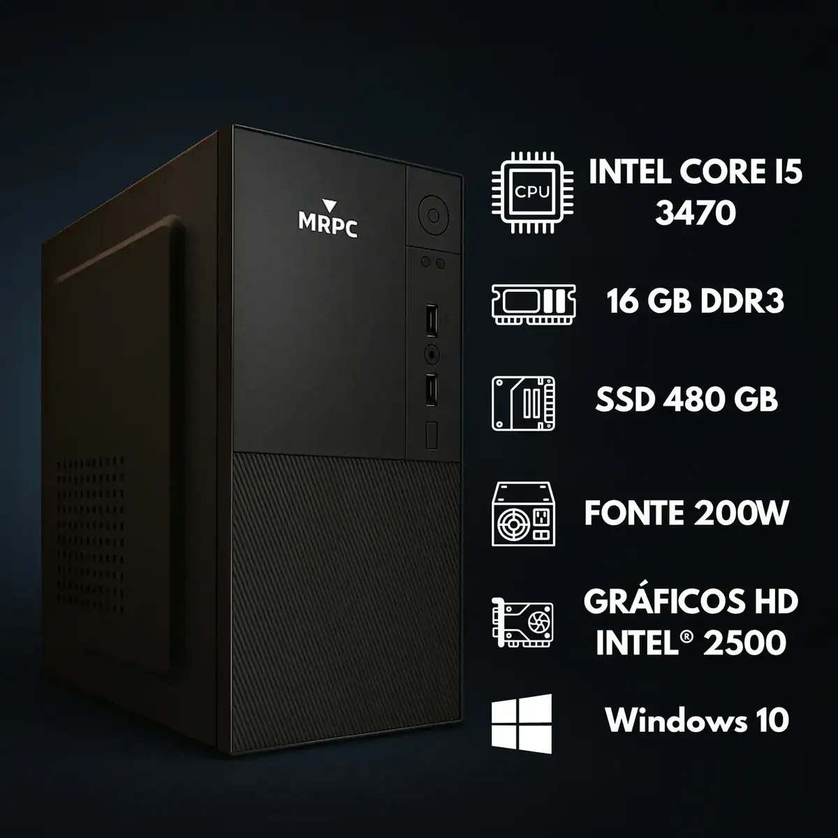 Pc Computador Completo Intel I5 16gb Ssd 480gb Monitor 19 - Imagem 7