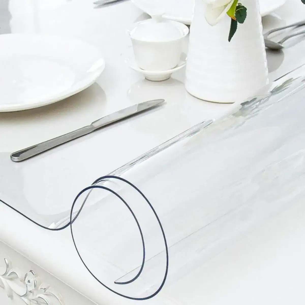 Toalha De Mesa Plastico Transparente 2,00 X 1,40 Metros