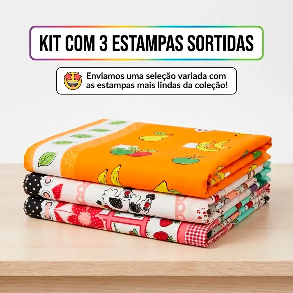 Kit 3 Toalha Mesa Quadrada 4 Lugares Oxford 1,40m Estampada - Imagem 3