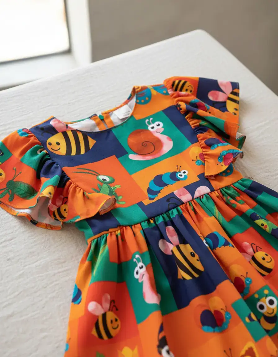 Vestido Infantil Menina Festa Mini Diva Colorido Babado Moda - Imagem 3