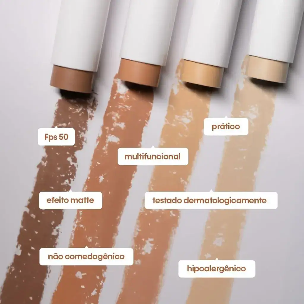Protetor Solar Stick Com Base Clara Efeito Matte Sunless 12g - Imagem 4
