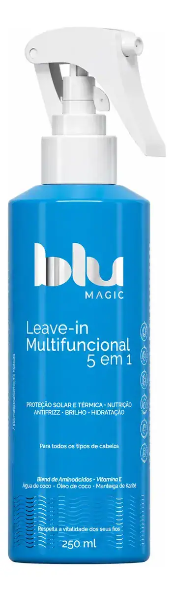 Leave-in Protetor Solar E Térmico 5 Em 1 Blu Magic 250ml - Imagem 6