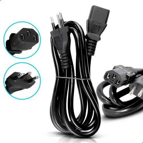 Cabo De Força 10a Bipolar Oitinho Para Impressoras, Fonte Notebook, Ps2, Ps3, Ps4, Ps5, Jbl, Xbox, Smart Tv, Fio Energia - Trinity - Imagem 4