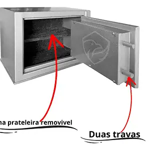 Cofre De Segurança De 30cm Concretado Armamento Armas Curtas