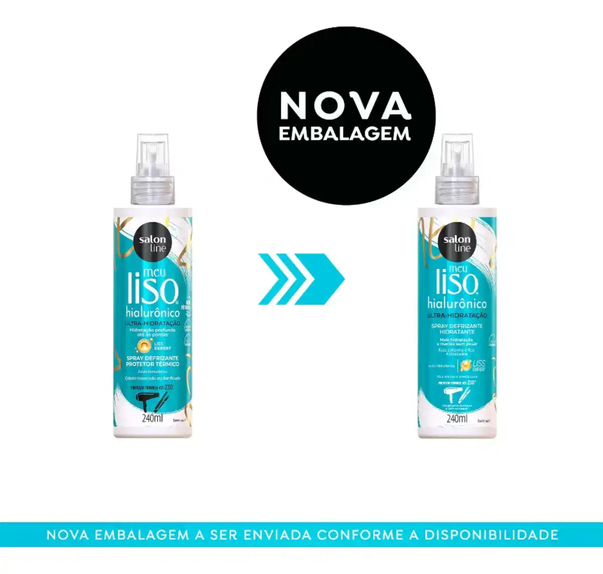 Spray Defrizante Protetor Térmico Salon Line Meu Liso Hialurônico 240ml - Imagem 4