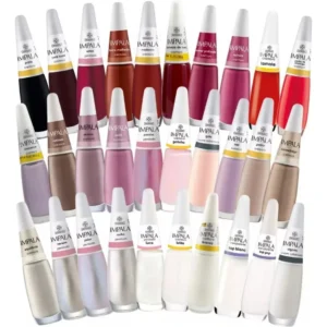 Kit 30 Esmaltes Impala Atacado Coleção Cores Coloridos Tons Cor Classico