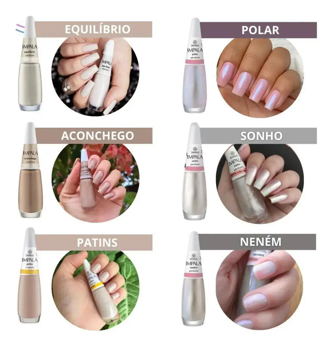 Kit 30 Esmaltes Impala Atacado Coleção Cores Coloridos Tons Cor Classico - Imagem 3