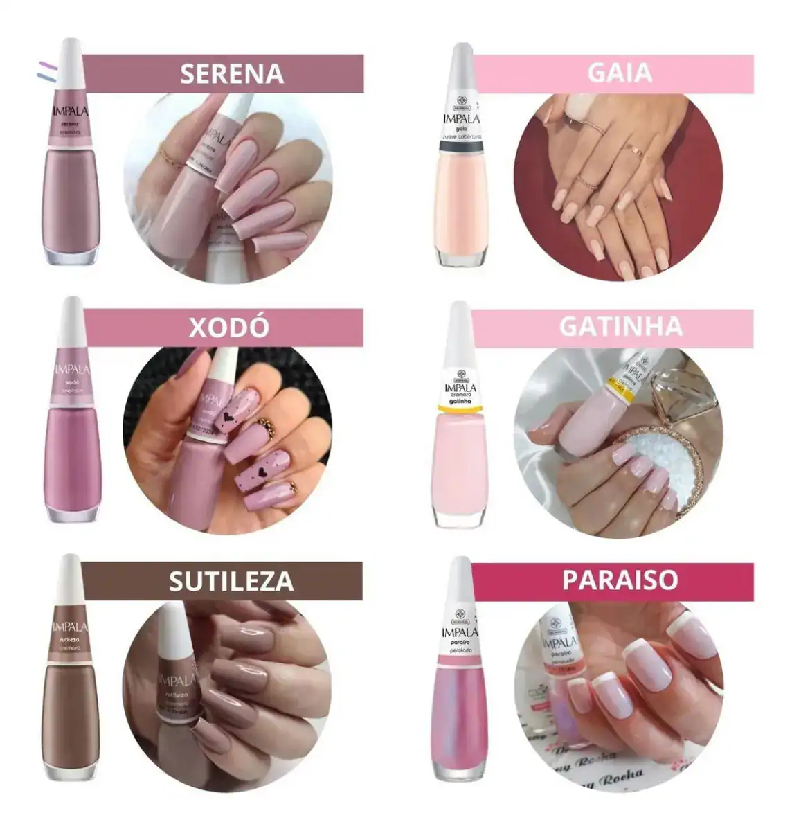 Kit 30 Esmaltes Impala Atacado Coleção Cores Coloridos Tons Cor Classico - Imagem 5