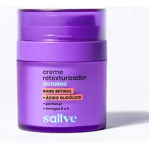 Cuidado Facial Creme Retexturizador Noturno 30g Sallve Noite