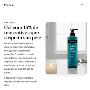 Gel De Limpeza Poros Dilatados Principia Gl-01 Salicilico 350ml Oleosa Todo Tipo De Pele Dia/noite