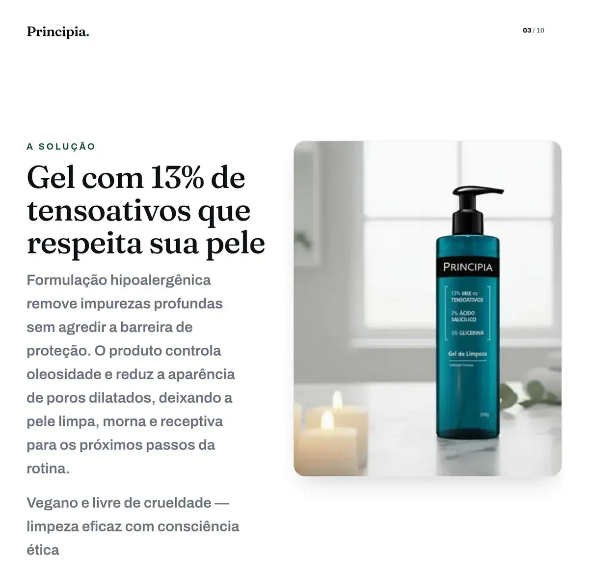 Gel De Limpeza Poros Dilatados Principia Gl-01 Salicilico 350ml Oleosa Todo Tipo De Pele Dia/noite
