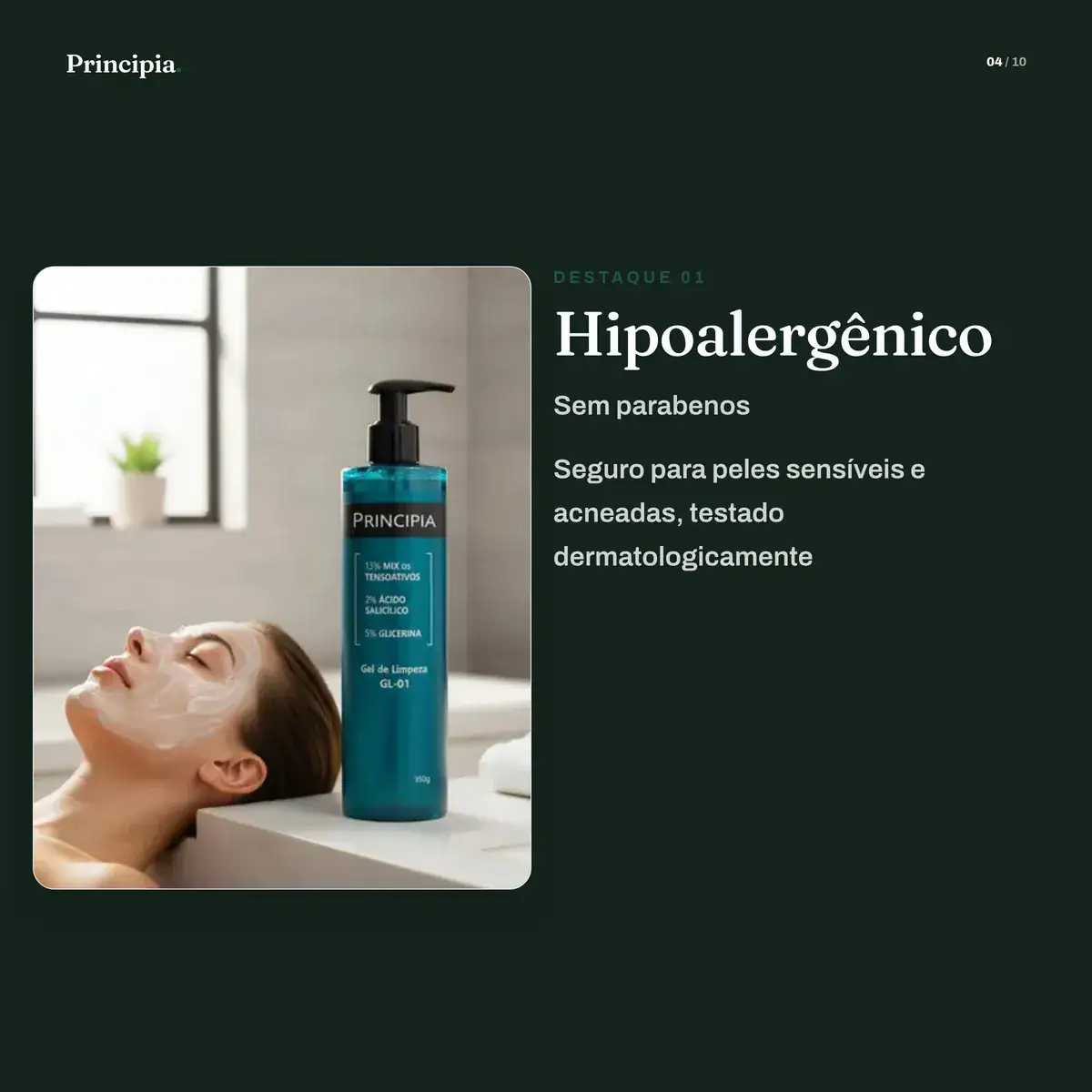 Gel De Limpeza Poros Dilatados Principia Gl-01 Salicilico 350ml Oleosa Todo Tipo De Pele Dia/noite - Imagem 4
