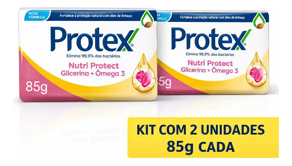 Kit 2x Protex Nutri Protect Glicerina E Omega 3 85g Cada - Imagem 6