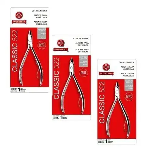 Kit 3 Alicates Cutícula 522 Classic Profissional - Mundial - Imagem 4