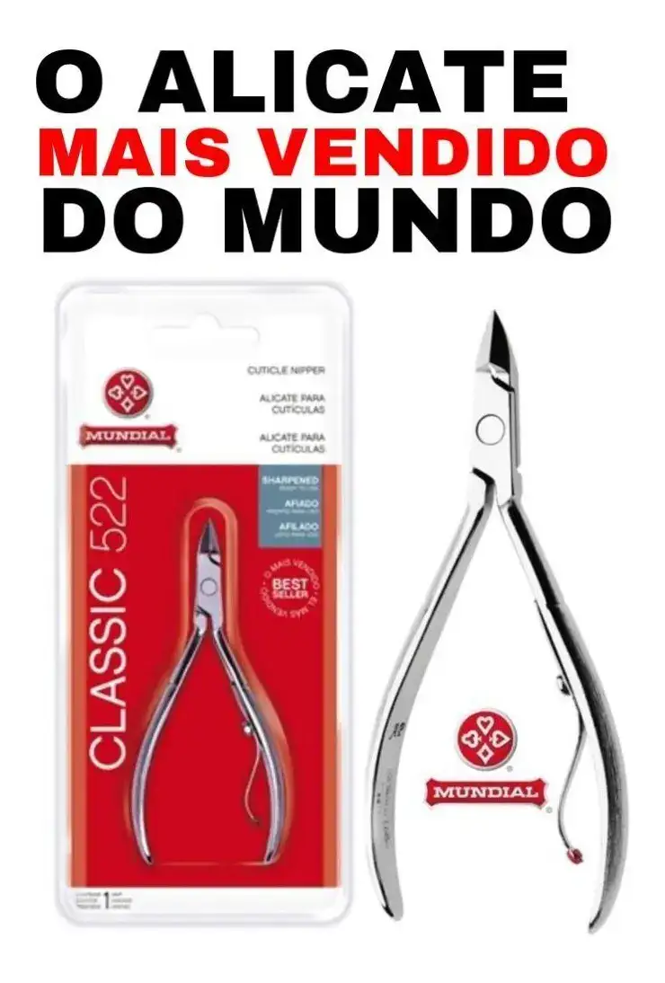 Kit 3 Alicates Cutícula 522 Classic Profissional - Mundial - Imagem 3