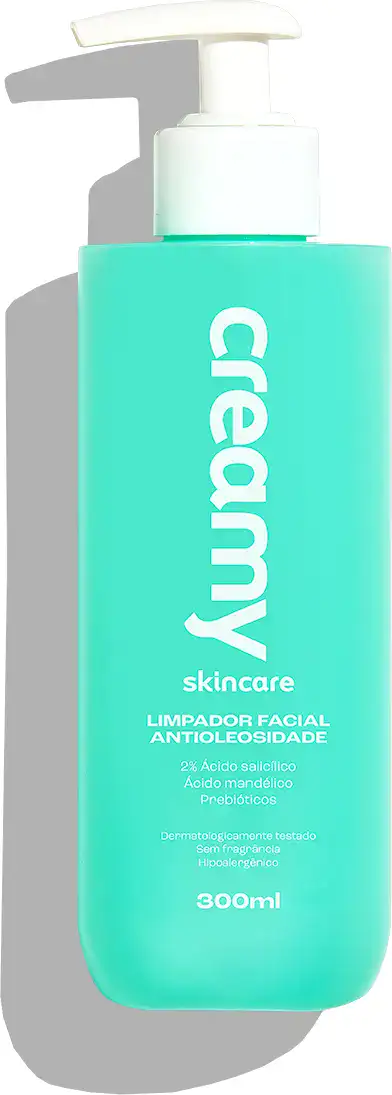 Creamy Skincare Limpador Facial Antioleosidade 300ml | 24 Horas De Oleosidade Controlada, Desobstrui Poros E Reduz Brilho Excessivo | Indicado Para Todos Os Tipos De Pele, Uso Diário - Imagem 4