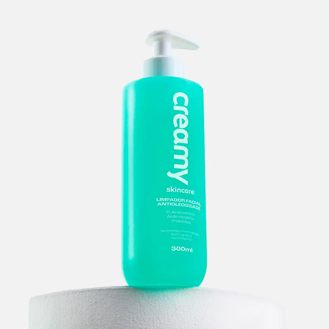 Creamy Skincare Limpador Facial Antioleosidade 300ml | 24 Horas De Oleosidade Controlada, Desobstrui Poros E Reduz Brilho Excessivo | Indicado Para Todos Os Tipos De Pele, Uso Diário