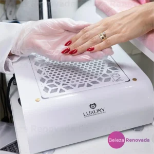 Coletor Aspirador de Pó Unhas Mega Bell Compact Branco Bivolt 3000 RPM