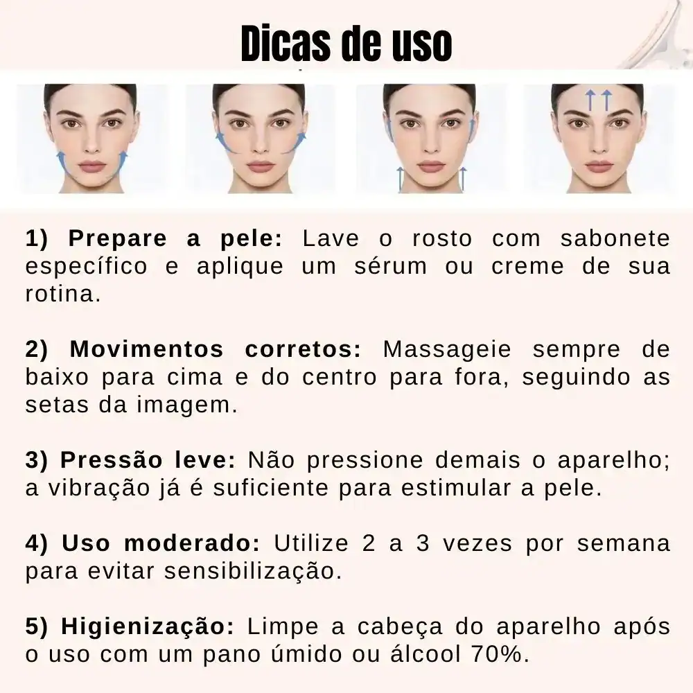 Kit Máscara Led 7 Cores Fototerapia + Massageador Facial - Imagem 2