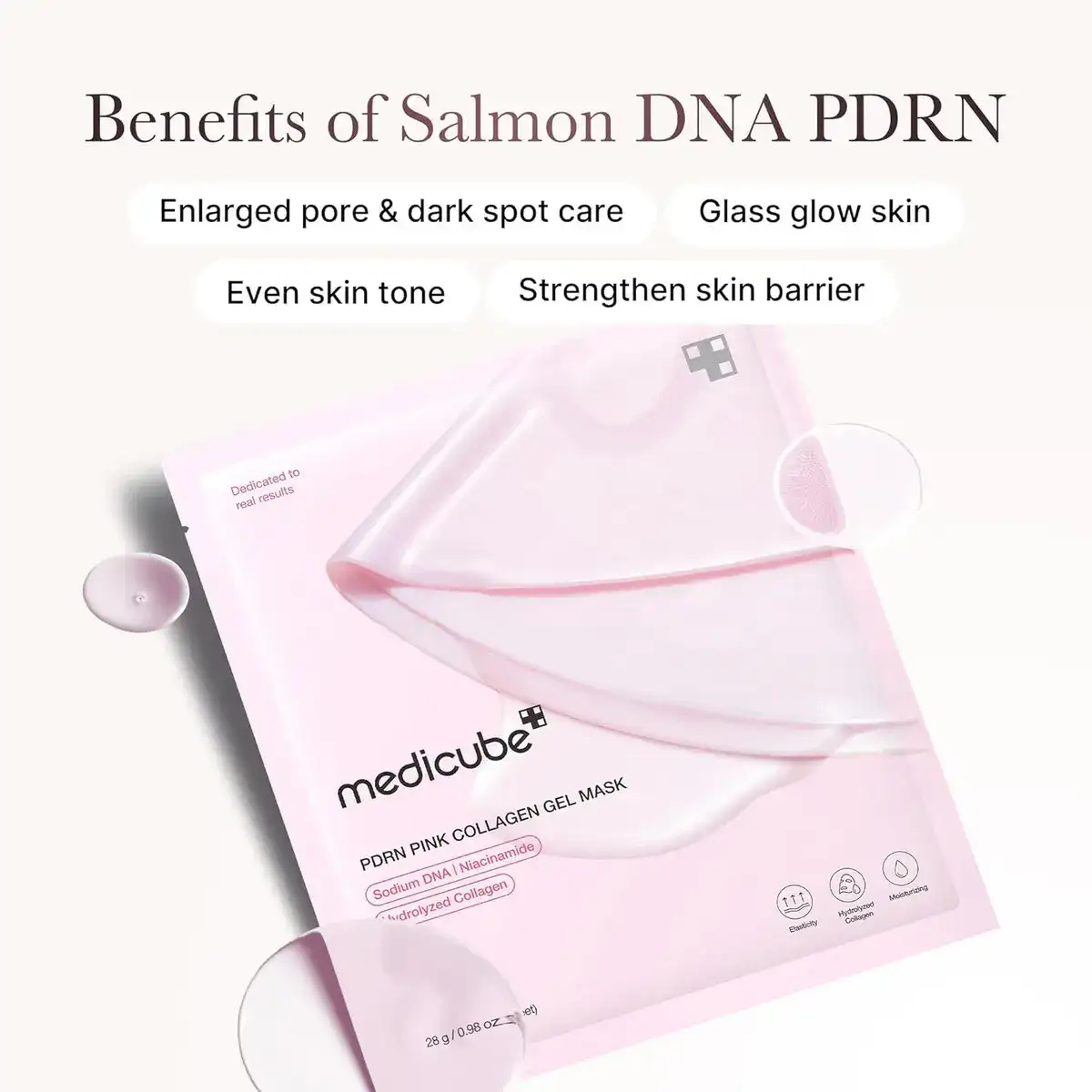 Pacote com 4 Máscaras Pdrn Derma Mask 28g Medicube - Imagem 3