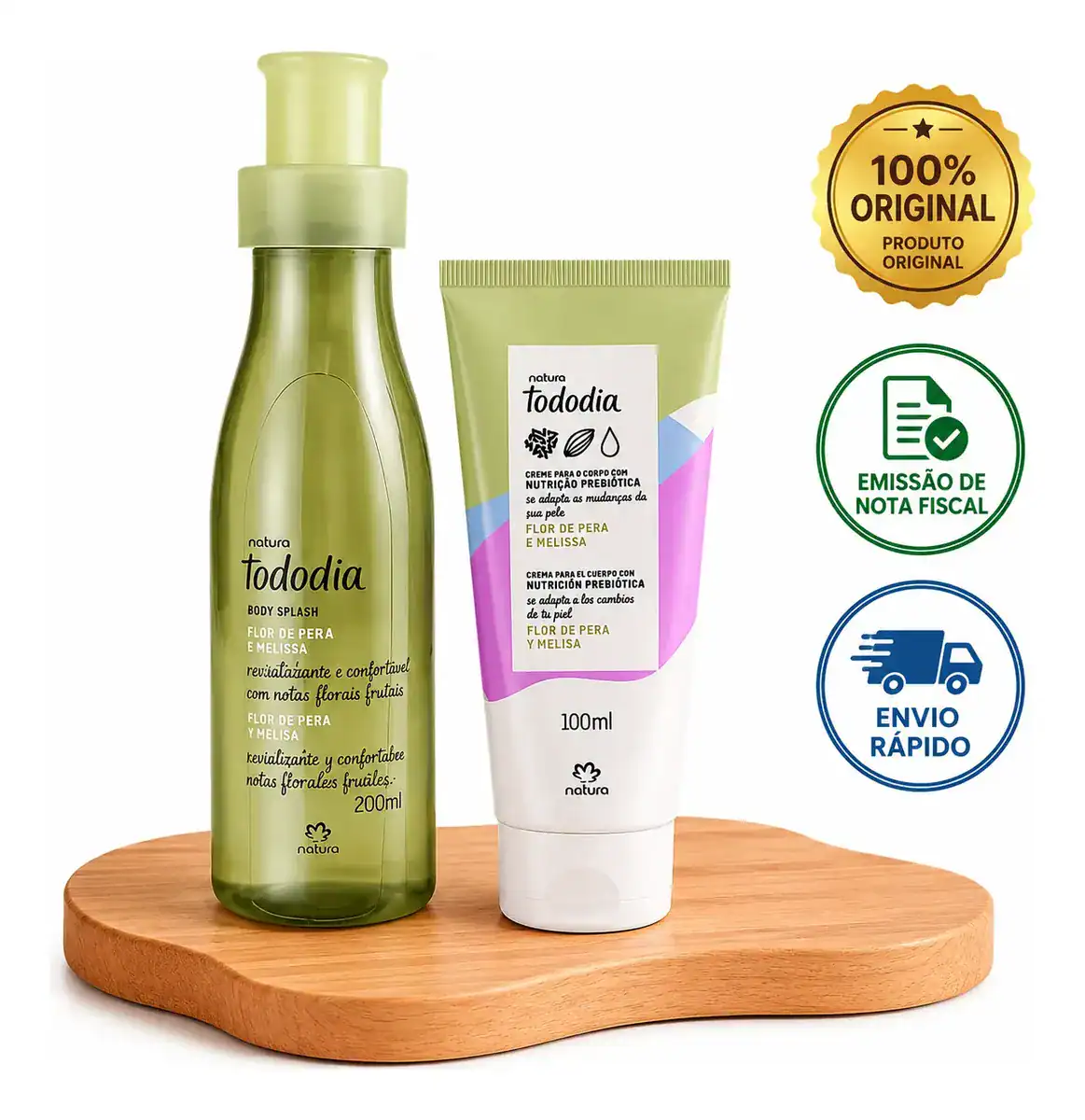 Flor De Pera E Melissa Body Splash Natura Tododia - Imagem 5