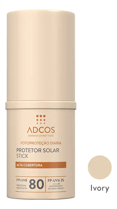 Protetor Solar Adcos Tonalizante Base Stick Ivory Fps80 17g - Imagem 7