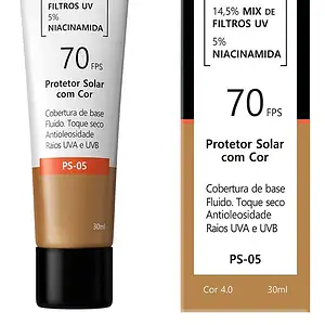 PRINCIPIA, Protetor Solar Facial FPS70 PS-05 Cor 4.0 c/ 30ml