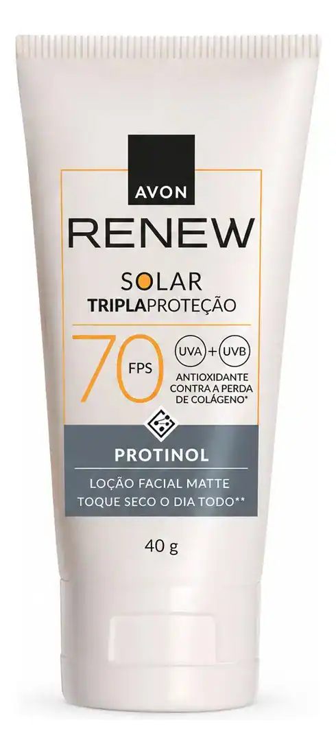 Protetor Solar Renew FPS 70 Com Protinol 40g Avon - Imagem 2