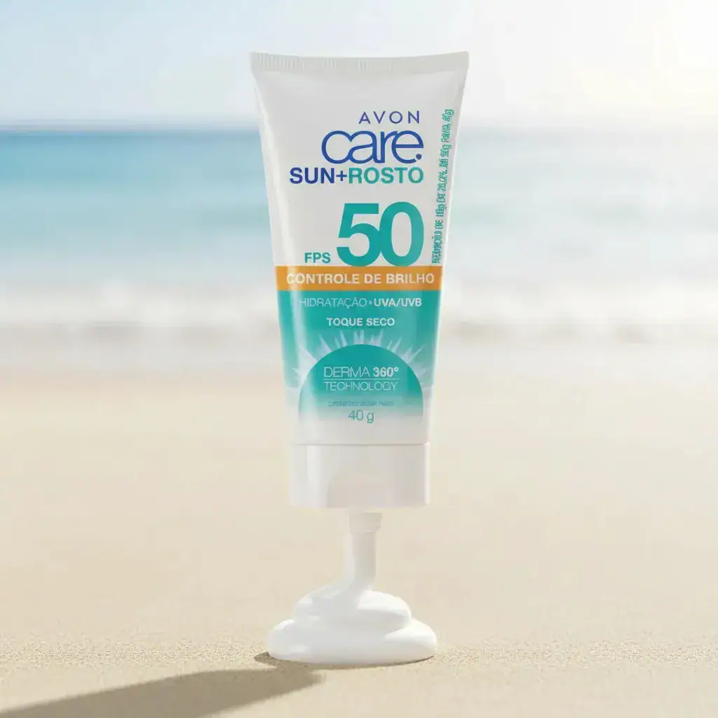 Protetor Solar De Rosto Controle De Brilho Fps 50 40g Avon - Imagem 3