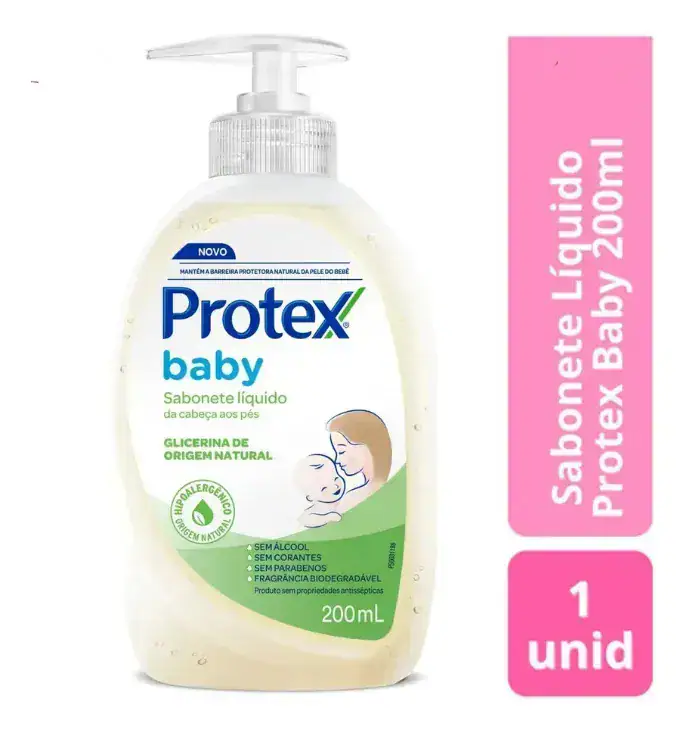 Sabonete líquido Protex Baby glicerina origem Natural com dispensador 200 ml - Imagem 5