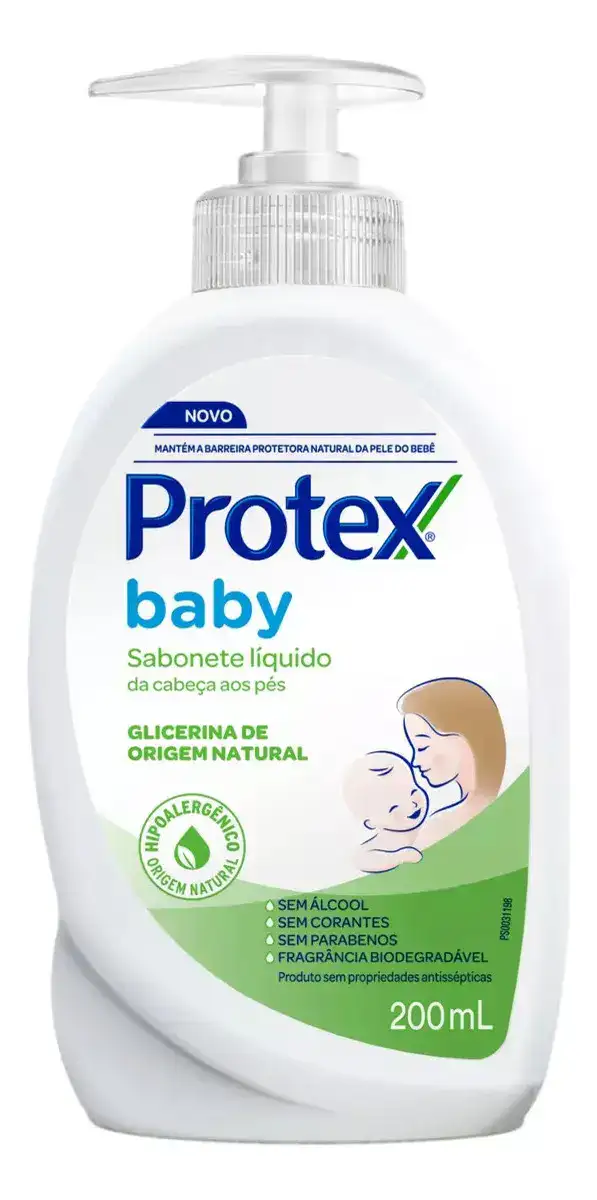 Sabonete líquido Protex Baby glicerina origem Natural com dispensador 200 ml