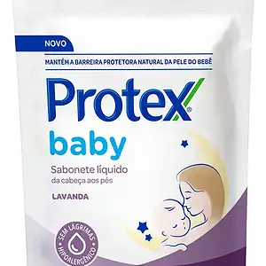 Refil sabonete líquido para bebês Baby Lavanda 180ml Protex