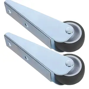 Conjunto de rolos para porta deslizante de 2 peças, fixo, para instalação fácil.