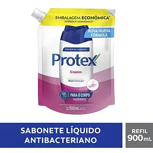 Protex Sabonete Líquido Refil Cream Corporal 900 ml pH Balanceado y Dermatologicamente Testado