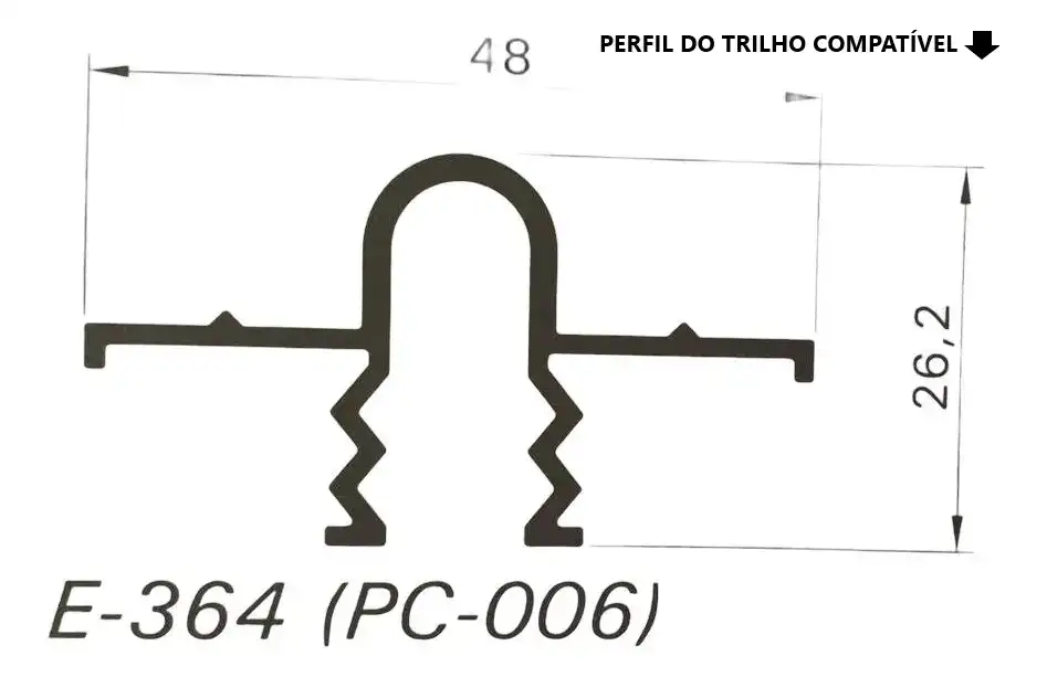 Roldana de zamac para portão de correr com diâmetro de 70mm.