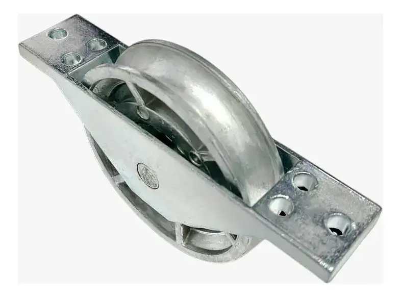 Roldana de zamac para portão de garagem, 70mm de diâmetro.