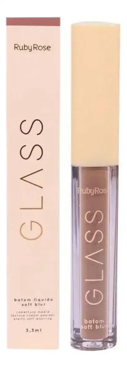 Batom Líquido Soft Blur Ruby Rose Glass Bg01 3,3ml