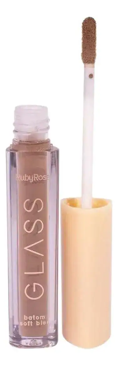Batom Líquido Soft Blur Ruby Rose Glass Bg01 3,3ml - Imagem 2