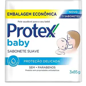 Sabonete Em Barra Para Bebê Protex Baby Delicate Care 85g 3 Unidades