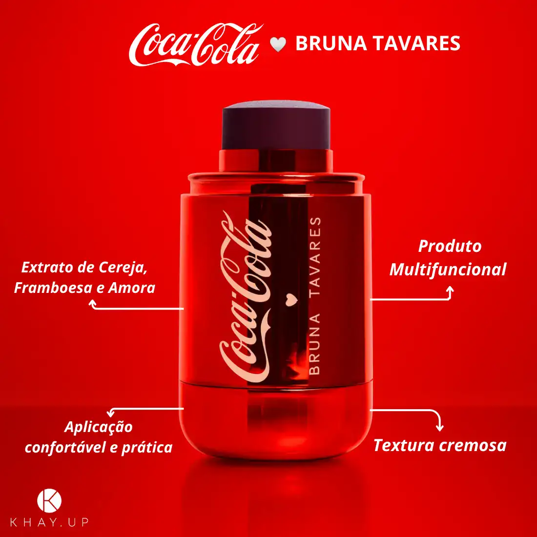Blush Stick Bt Coca Cola Bruna Tavares Multifuncional - Imagem 2