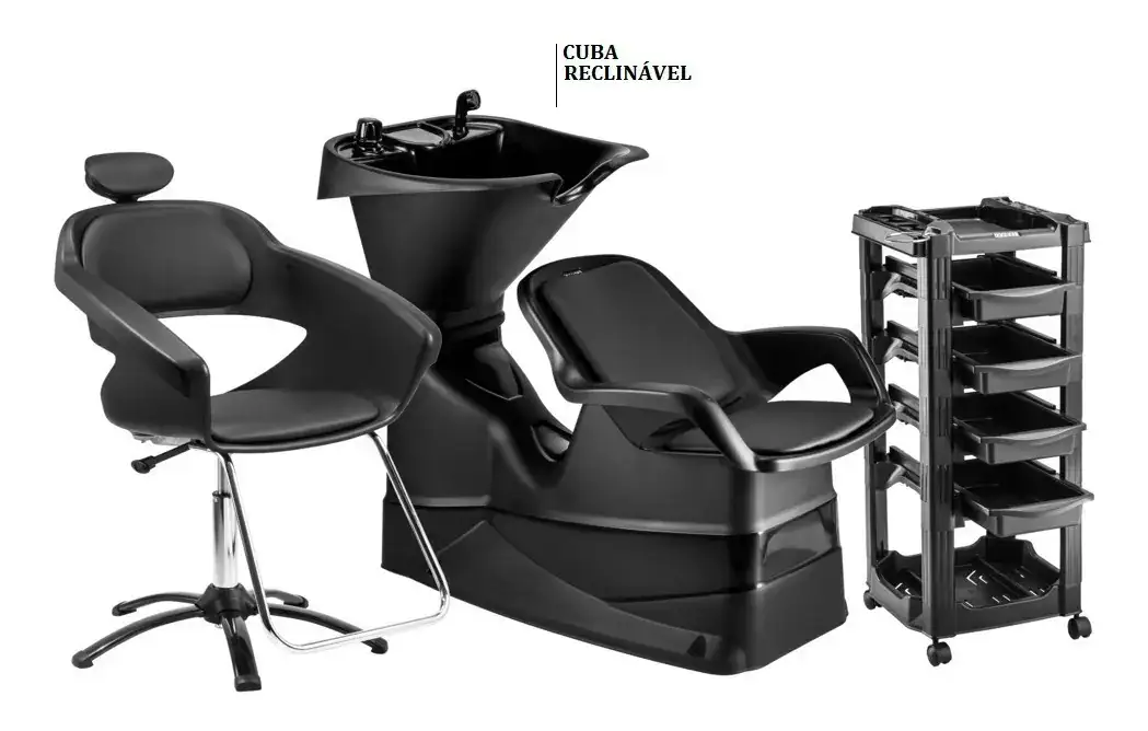 Kit Cadeira Primma + Lavatório Reclinável Dompel + Carrinho - Imagem 7