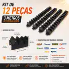 Cremalheira Industrial 3 Metros Kit 12 Peças Portão Correr