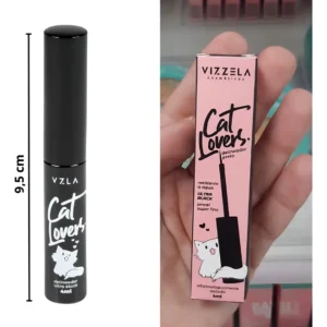 Delineador Liquido Maquiagem Olho Vizzela Cat Lovers Cor Preto
