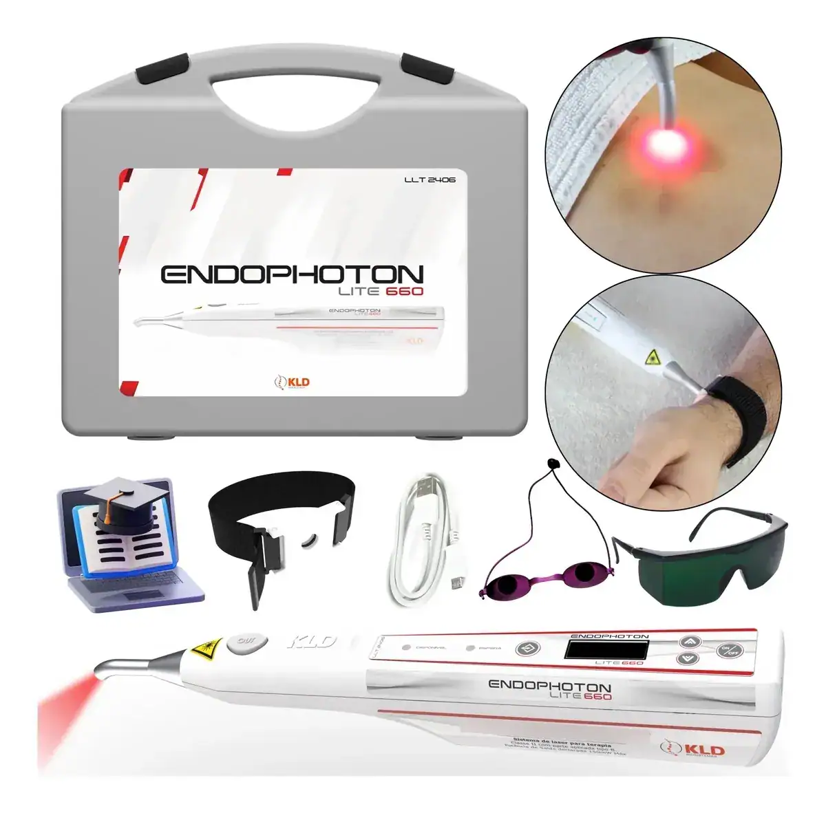 Laser Portátil Vermelho 660nm Endophoton Lite Kld Com Ilib - Imagem 6