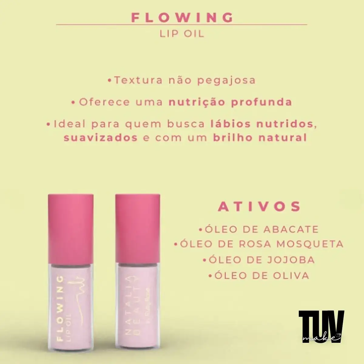 Lip Oil Labial Flowing Natália Beauty Ruby Rose - Imagem 6