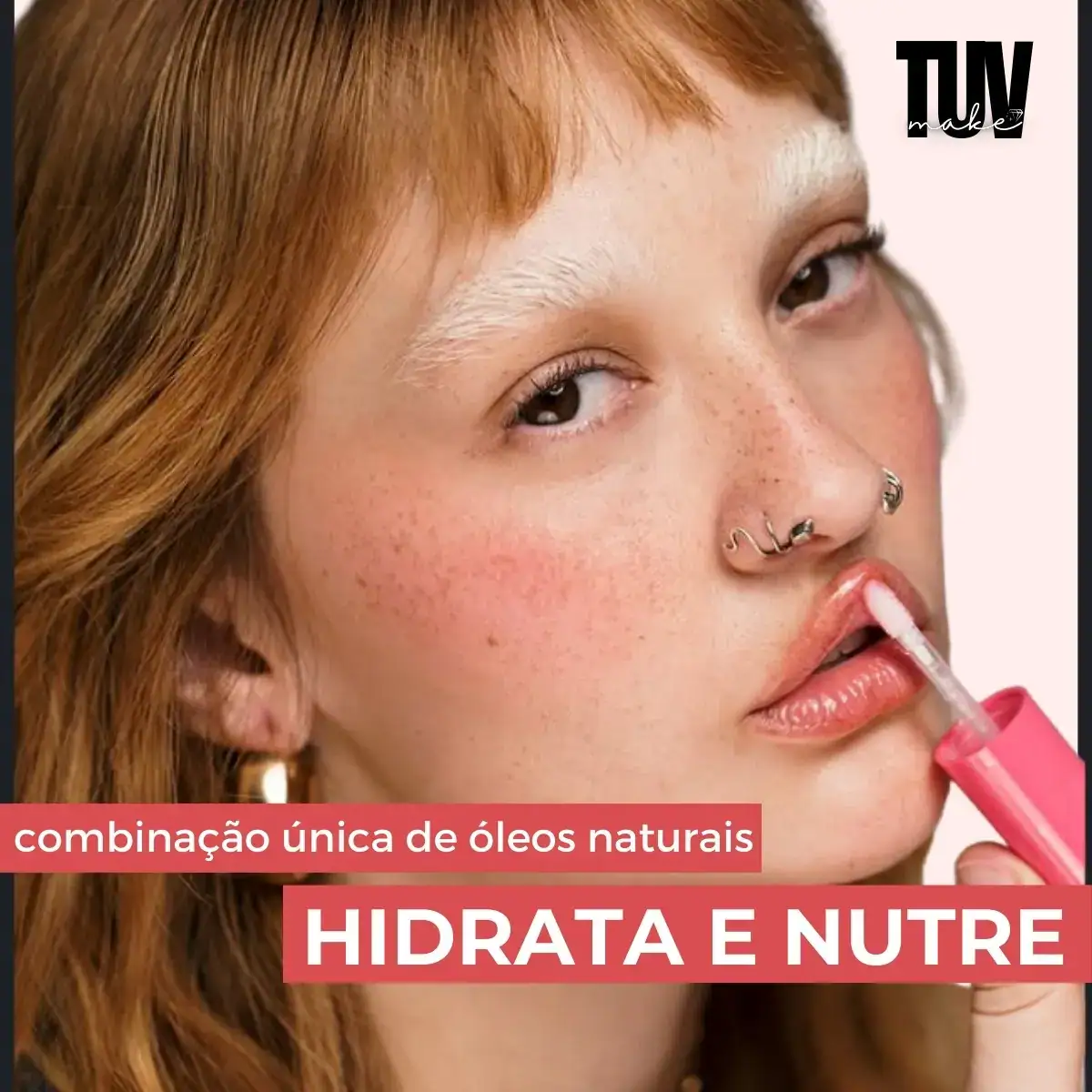 Lip Oil Labial Flowing Natália Beauty Ruby Rose - Imagem 2